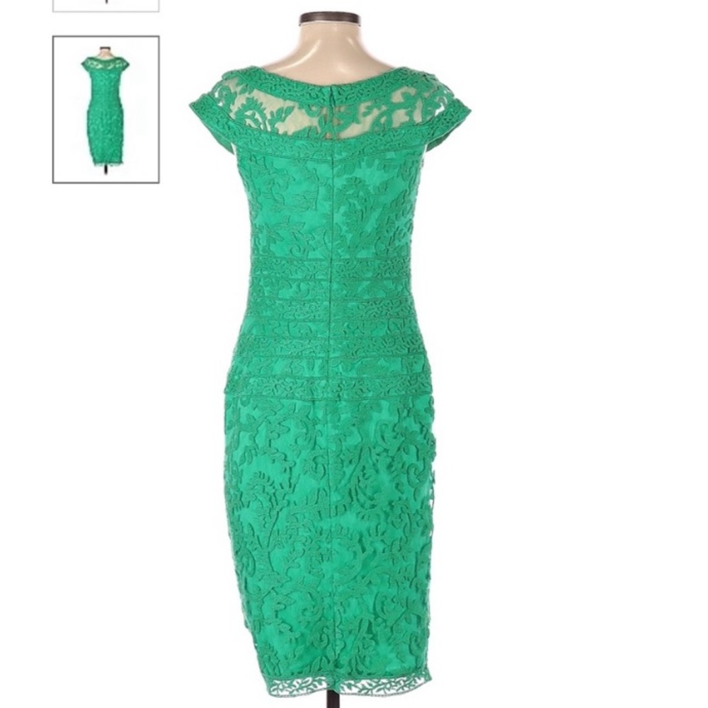 Jade Green Tadashi Shoji Lace Overlay
Sheath Dress Size 10 - Picture 3 of 3